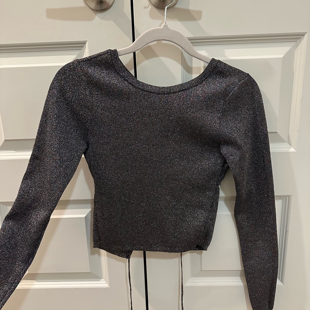 REVOLVE Black Glitter Long Sleeve!